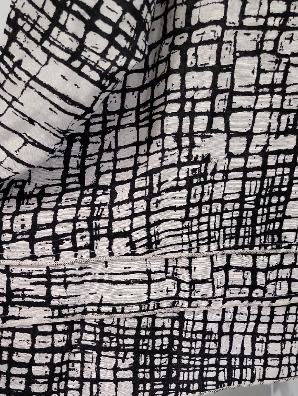 Habitat Black and Cream Grid-Pattern Tunic Top - Picture 6 of 7